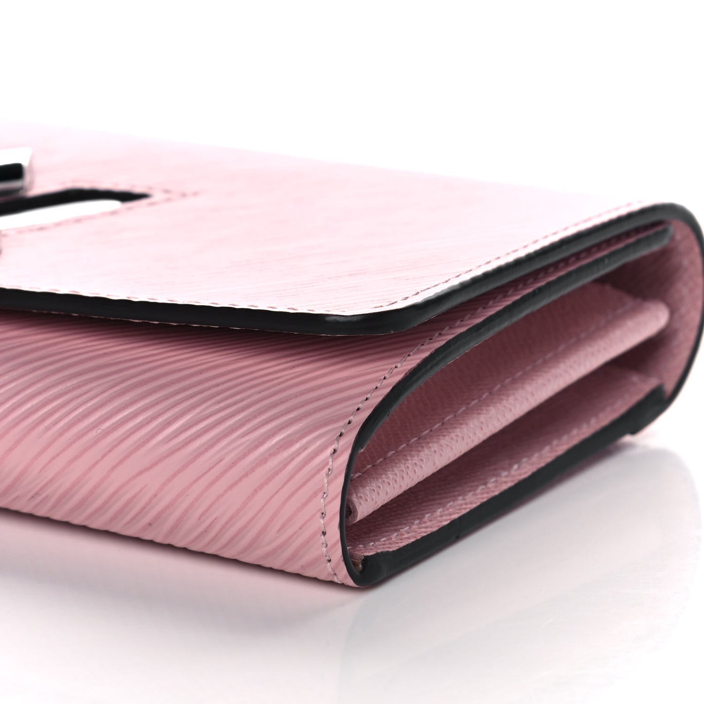 Epi Twist Wallet Rose Ballerine