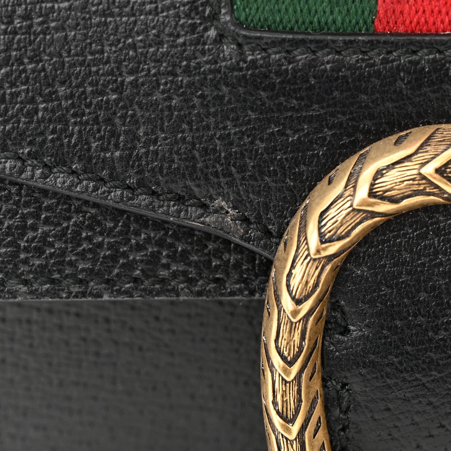 Gucci Calfskin Web Mini Dionysus Shoulder Bag Black 12 of 15