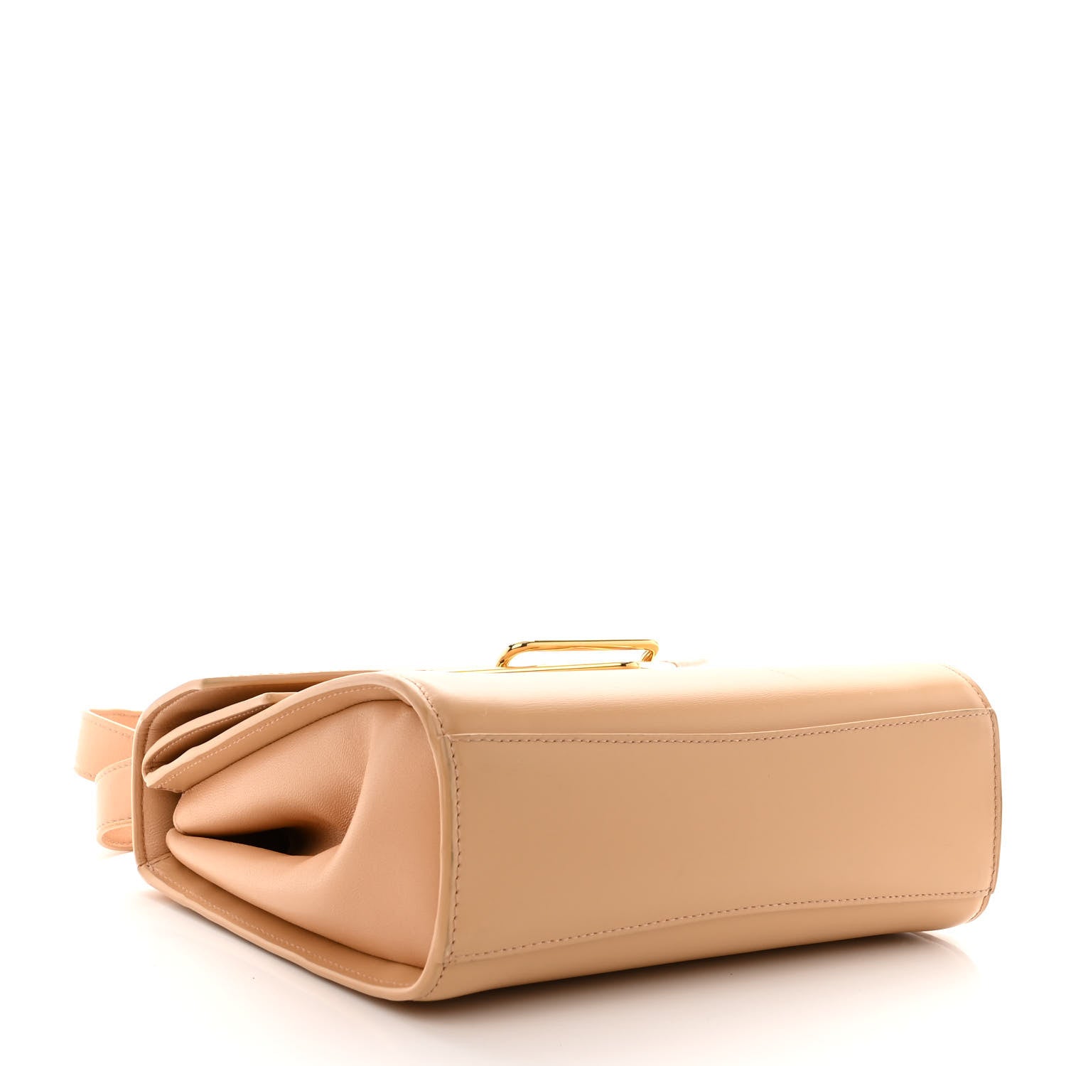 Bottega Veneta Box Calfskin Nappa Clip Bag Almond Gold 4 of 10