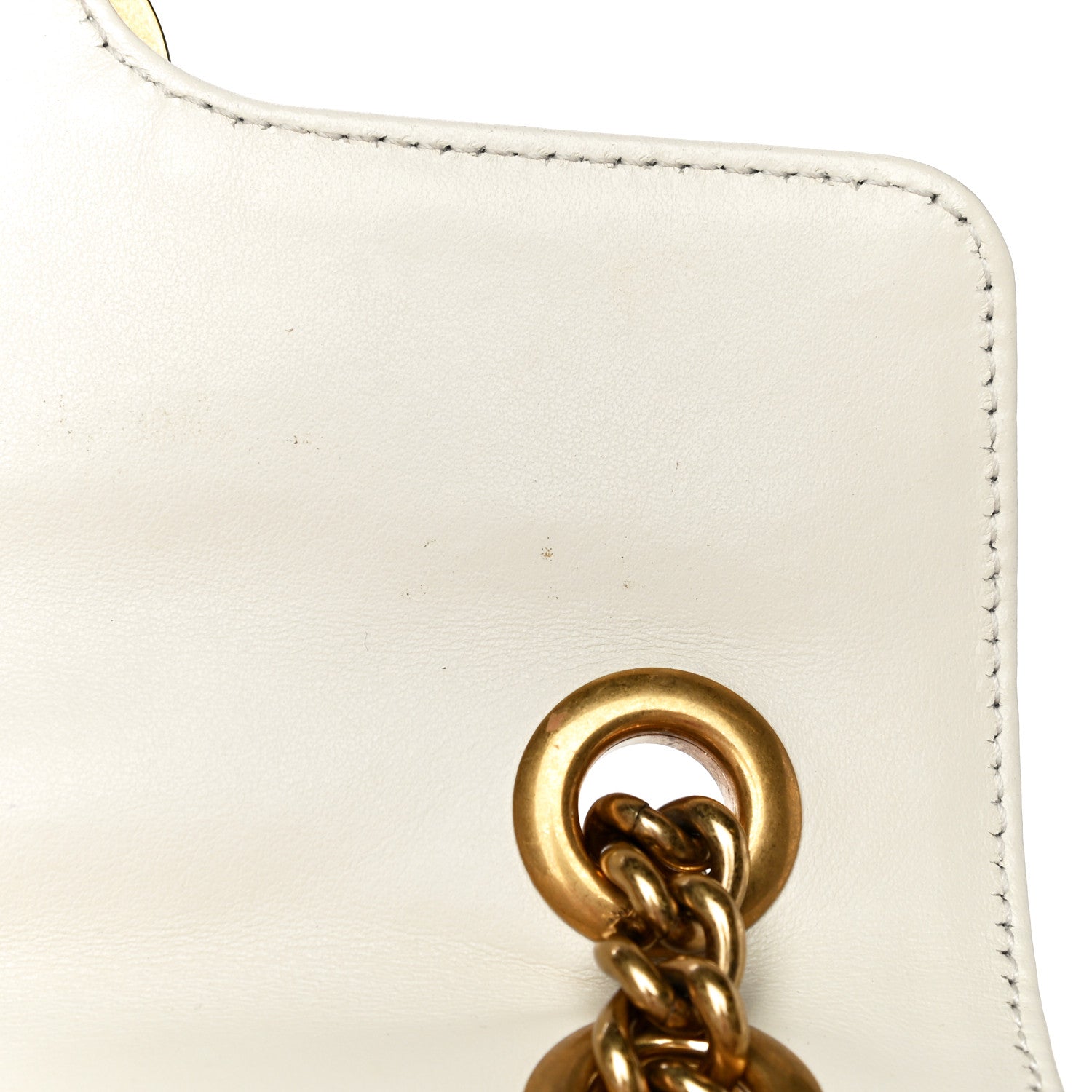 Gucci Calfskin Matelasse Mini GG Marmont Shoulder Bag White 15 of 19
