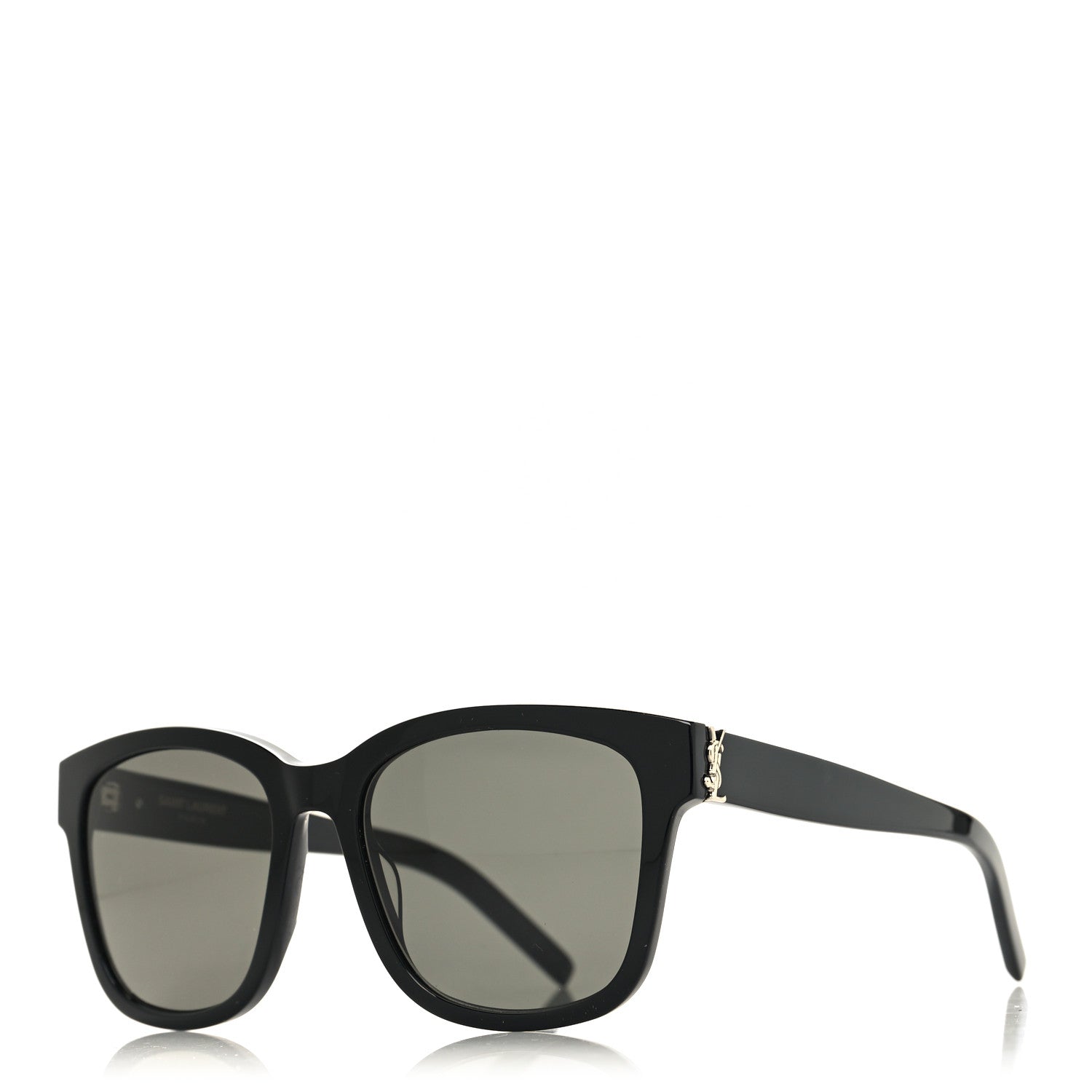 Saint Laurent Acetate Square Sunglasses SL M68 Black 1 of 8