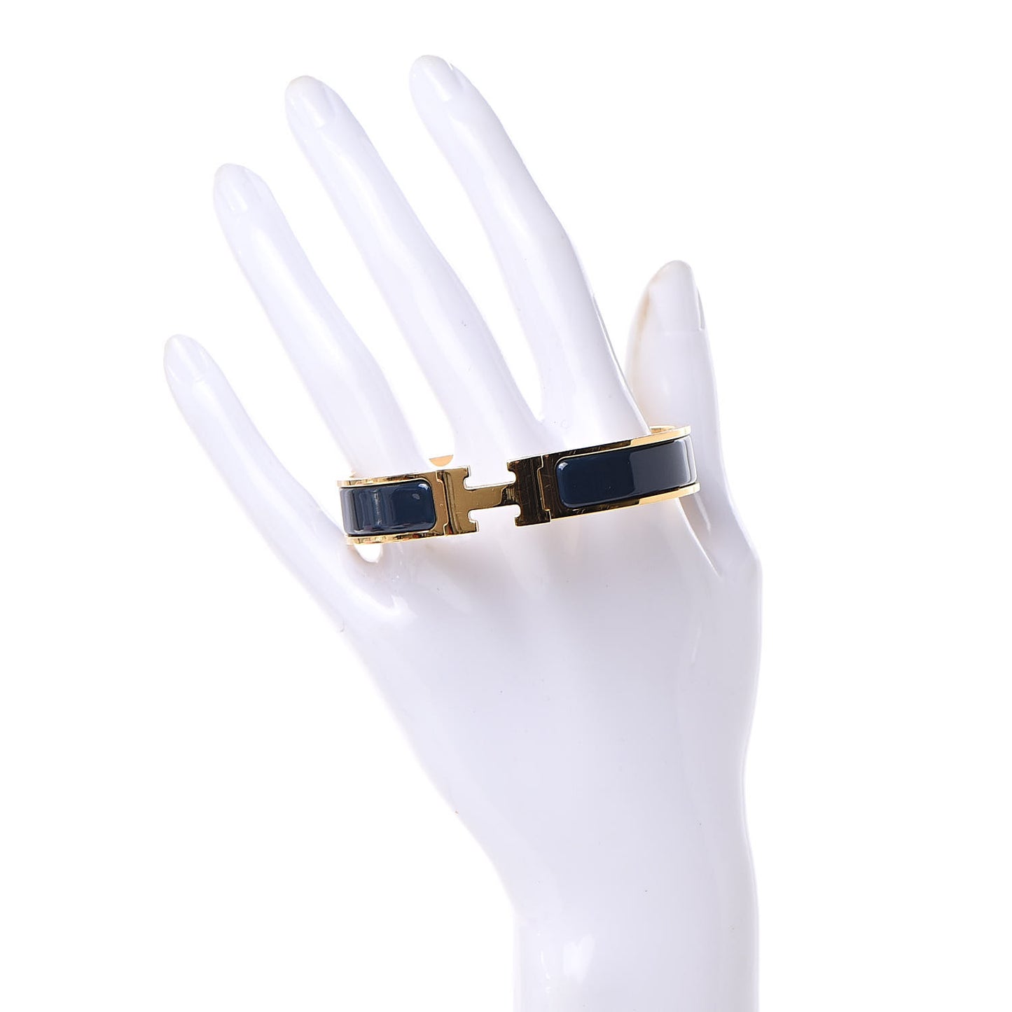 Narrow Enamel Clic Clac H Bracelet PM Indigo