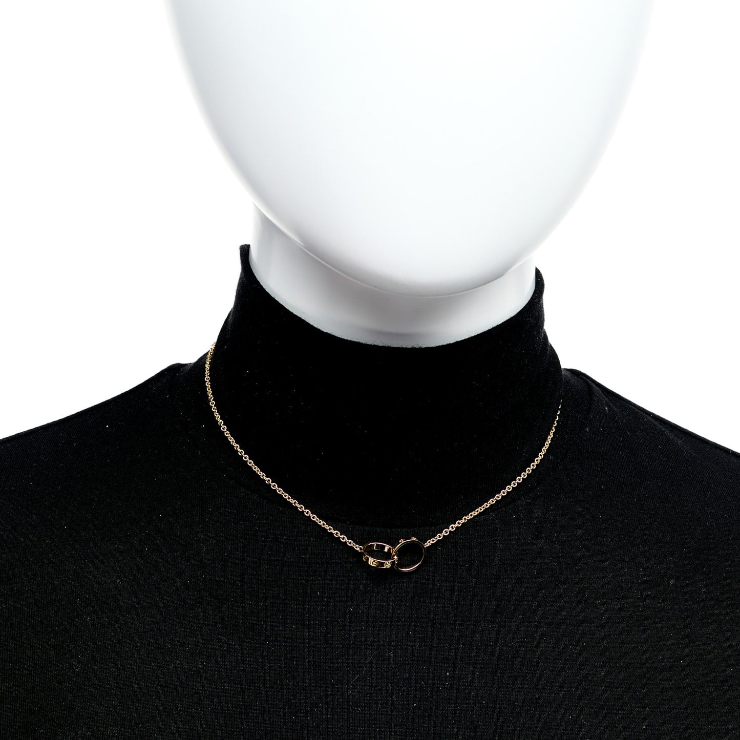 18K Yellow Gold Interlocking LOVE Necklace