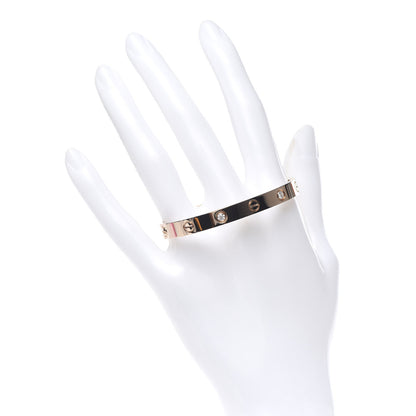 Cartier 18K Pink Gold 4 Diamond LOVE Bracelet 16 2 of 8