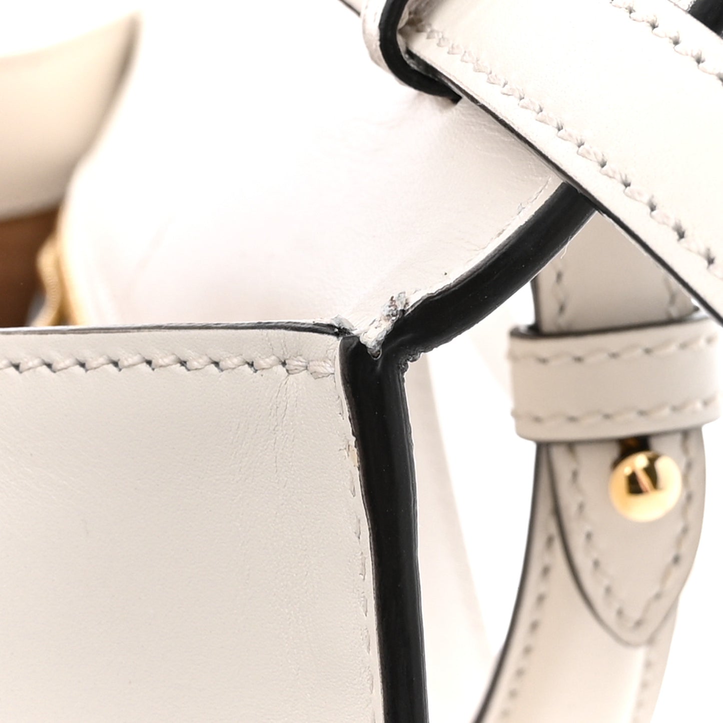 Calfskin Floral Medium Sylvie Top Handle Bag Off White