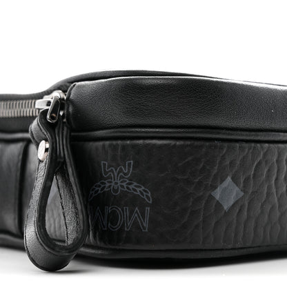 MCM Visetos Crossbody Pouch Bag Black 9 of 10