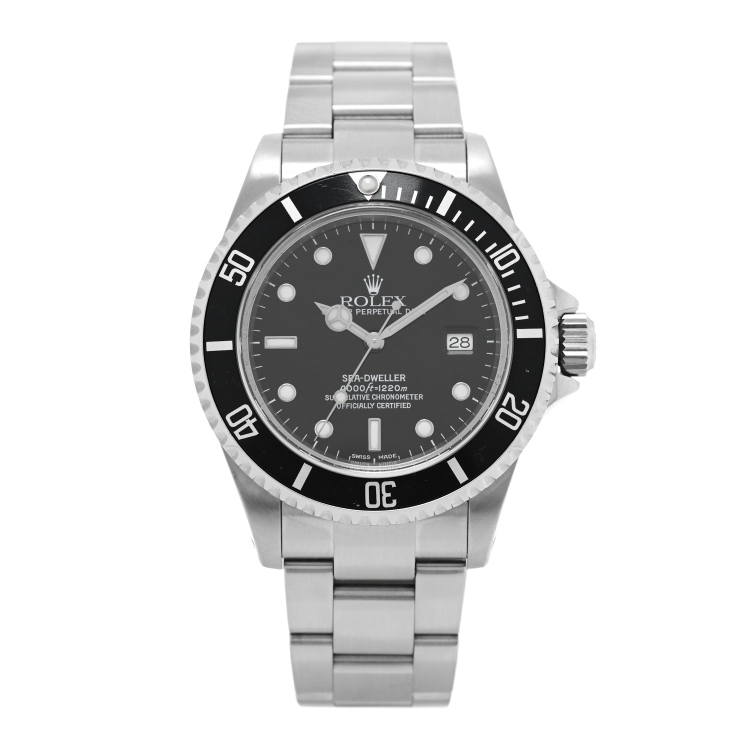 Rolex Stainless Steel 40mm Sea-Dweller Oyster Perpetual Watch Black 16600 1 of 3