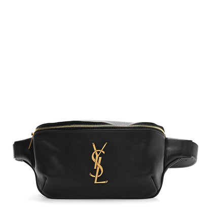 Saint Laurent Grain De Poudre Monogram Belt Bag Black 1 of 11
