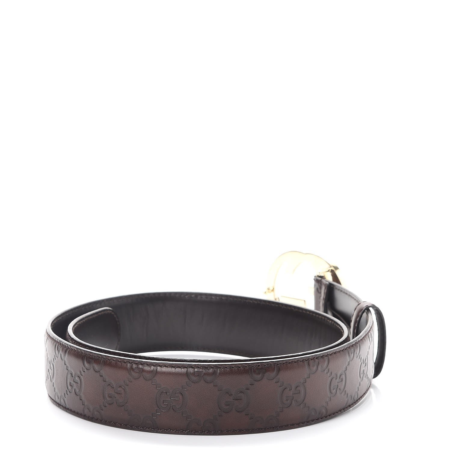 Gucci Guccissima Interlocking G 40mm Belt 90 36 Dark Brown 3 of 8