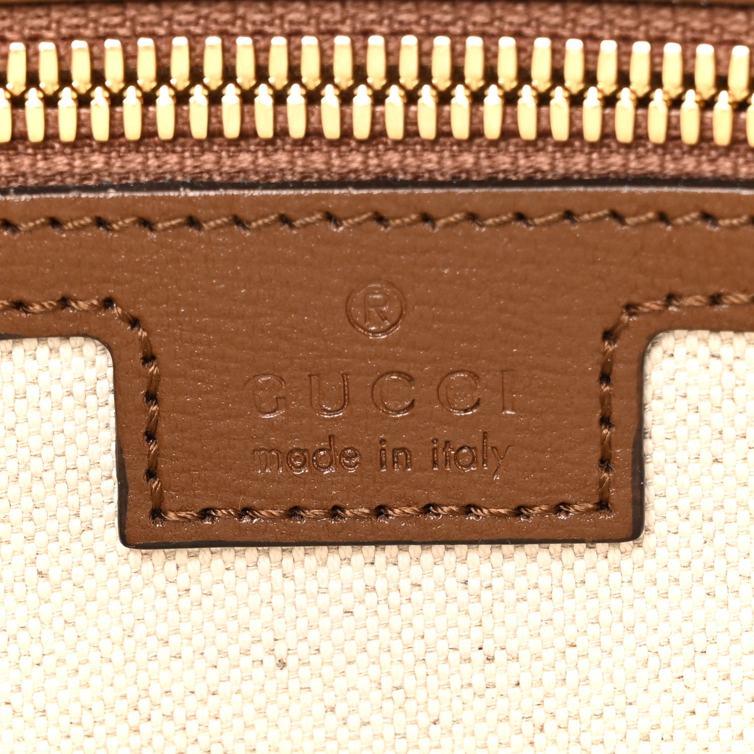 Gucci GG Supreme Monogram Azalea Calfskin Retro Interlocking G Wristlet Messenger Bag Beige Ebony Brown Sugar 6 of 10