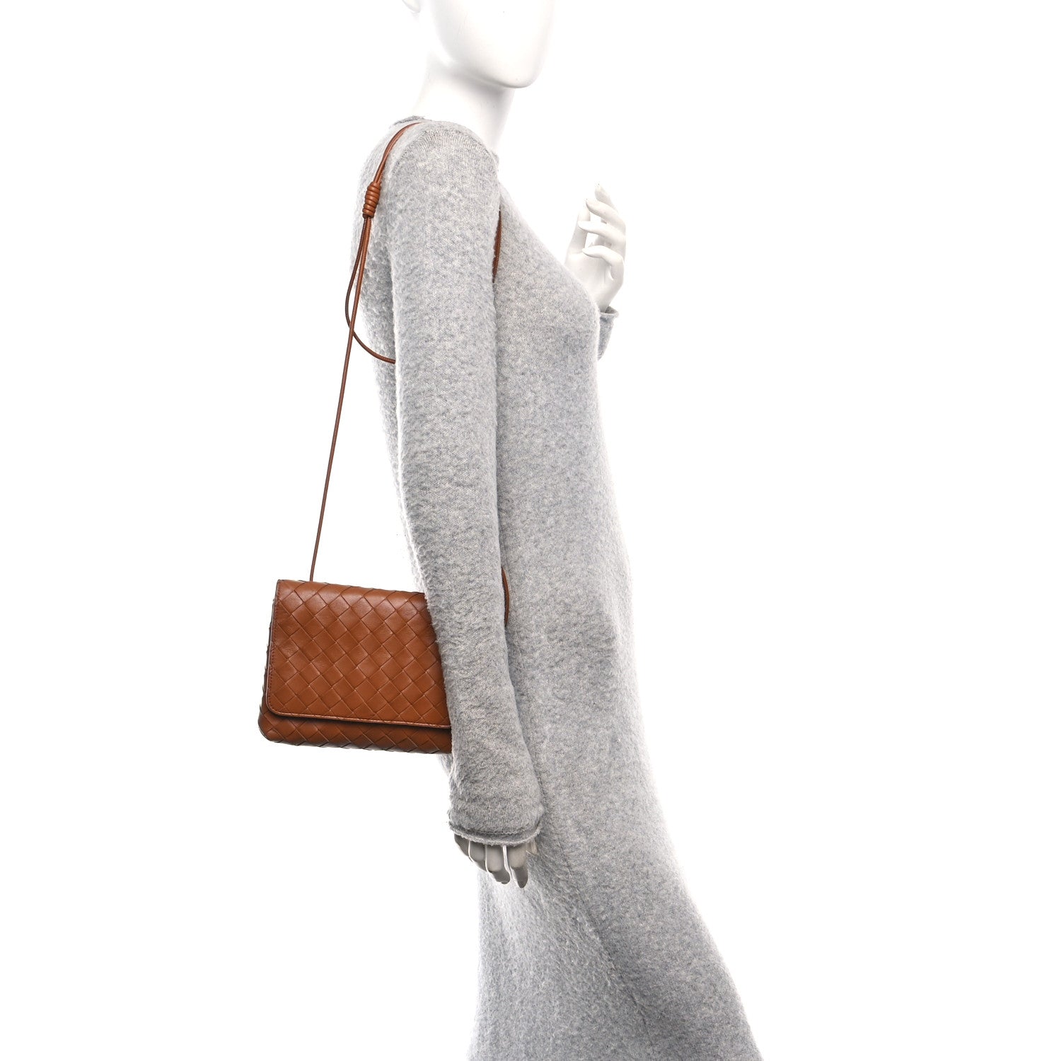 Bottega Veneta Nappa Intrecciato Mini Crossbody Bag Wood 2 of 12