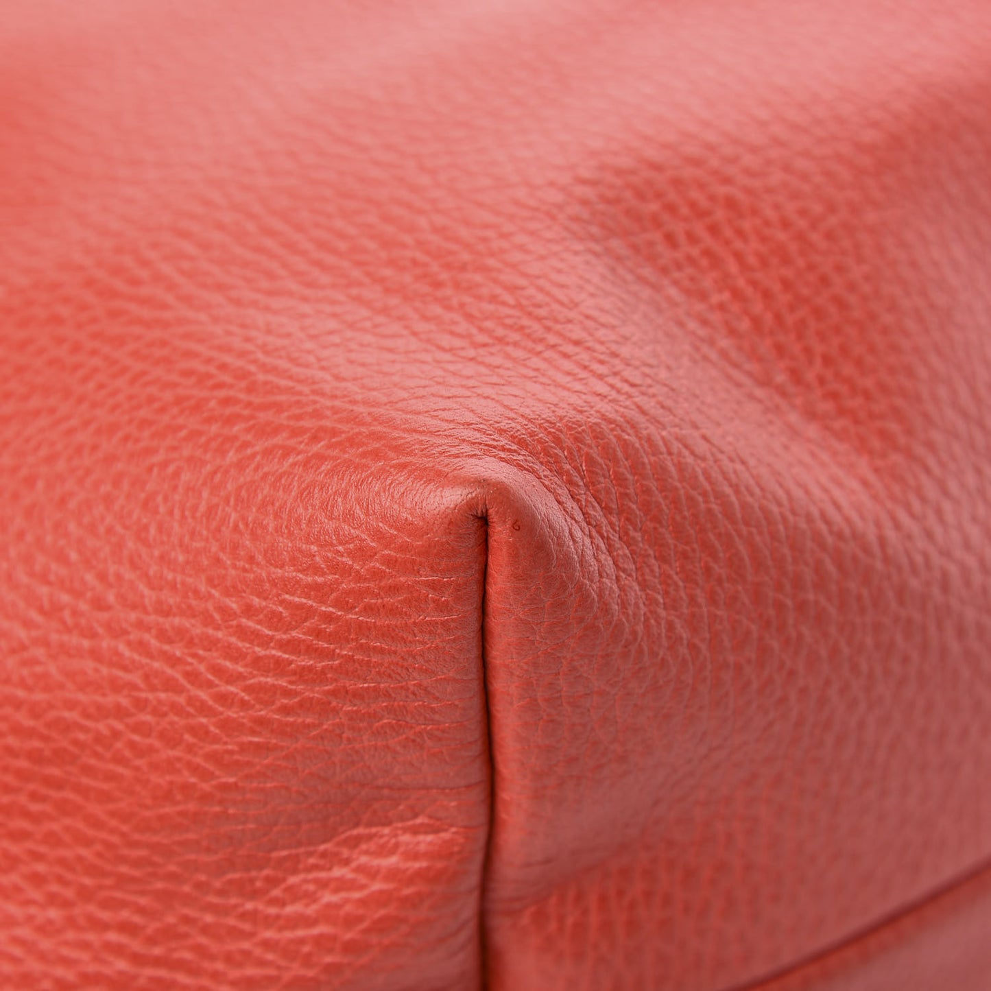 Pebbled Calfskin Bamboo Tassel Tote Red