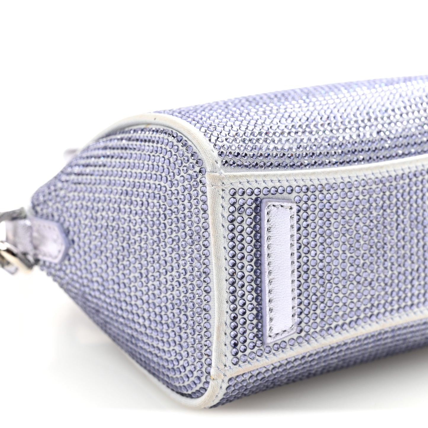 Lambskin Satin Strass Micro Antigona Lavender