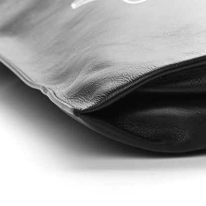 Balenciaga Calfskin Printed You Are The World Plastic Bag Shopper S Black 8 of 9