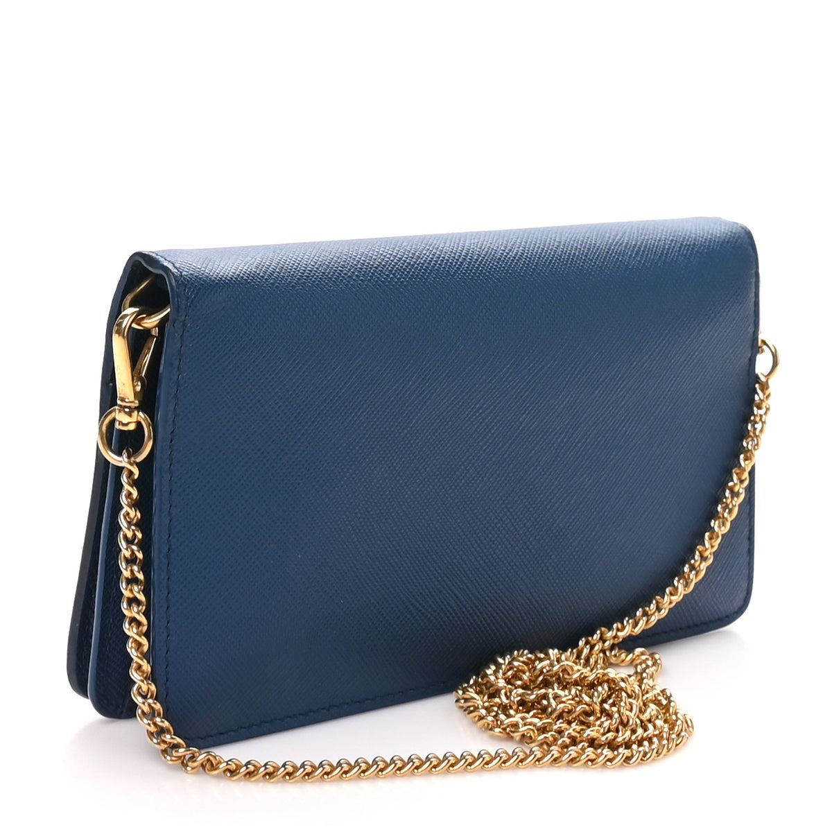 Saffiano Metal Oro Mini Bag Bluette