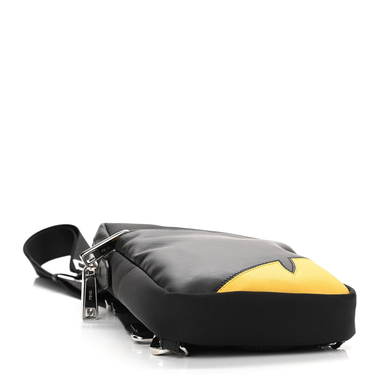Nylon Vitello Grace Cruise Corner Bugs Sling Bag Black Sunflower