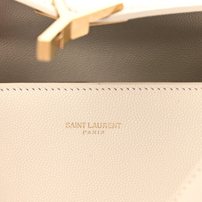 Saint Laurent Grain de Poudre Mini Classic Monogram Cassandra Top Handle Crema Soft Rouge Legion 6 of 11