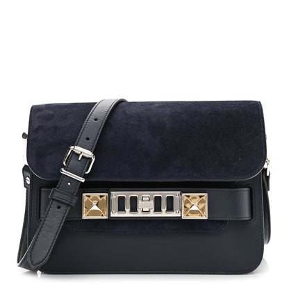 Proenza Schouler Suede Calfskin Mini PS11 Classic Shoulder Bag Dark Navy 1 of 11