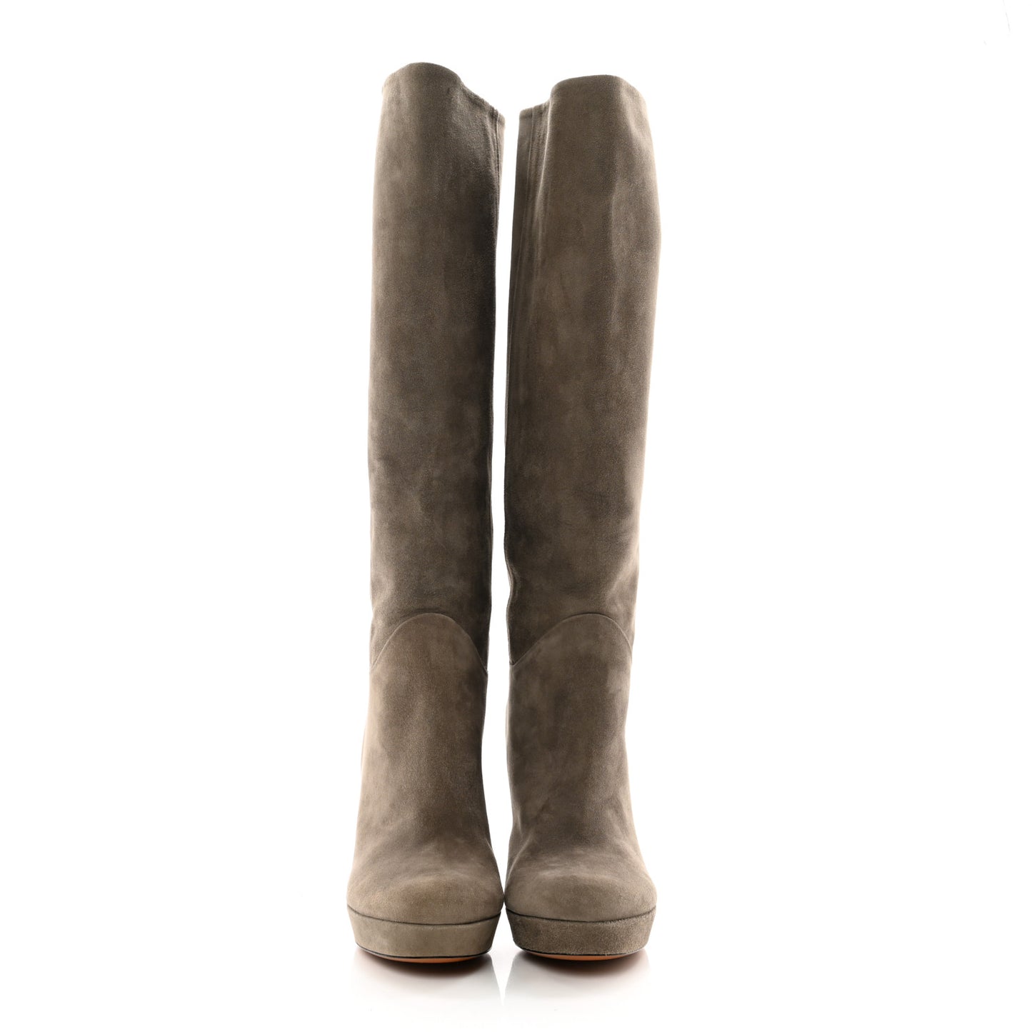 Suede Charlotte Tall Boots 38.5 Grey