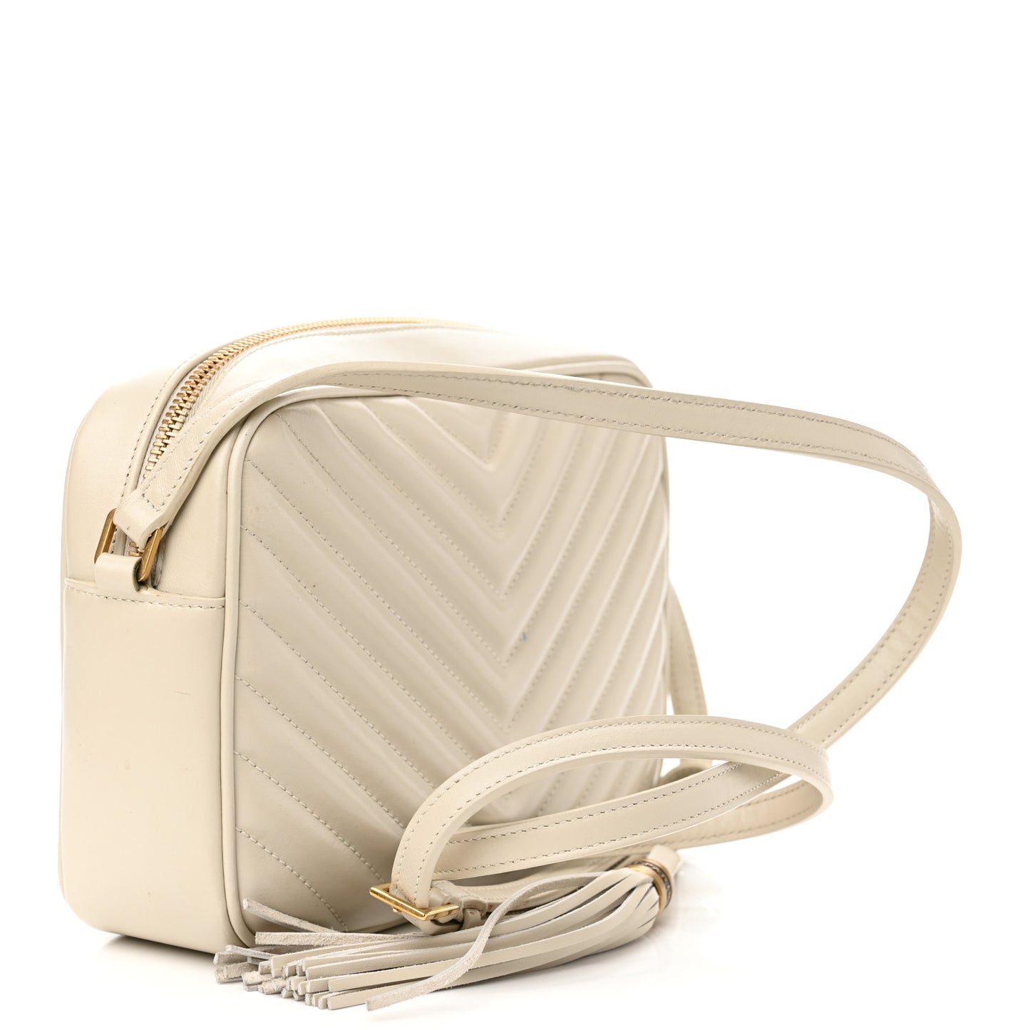 Calfskin Matelasse Monogram Lou Camera Bag Crema Soft