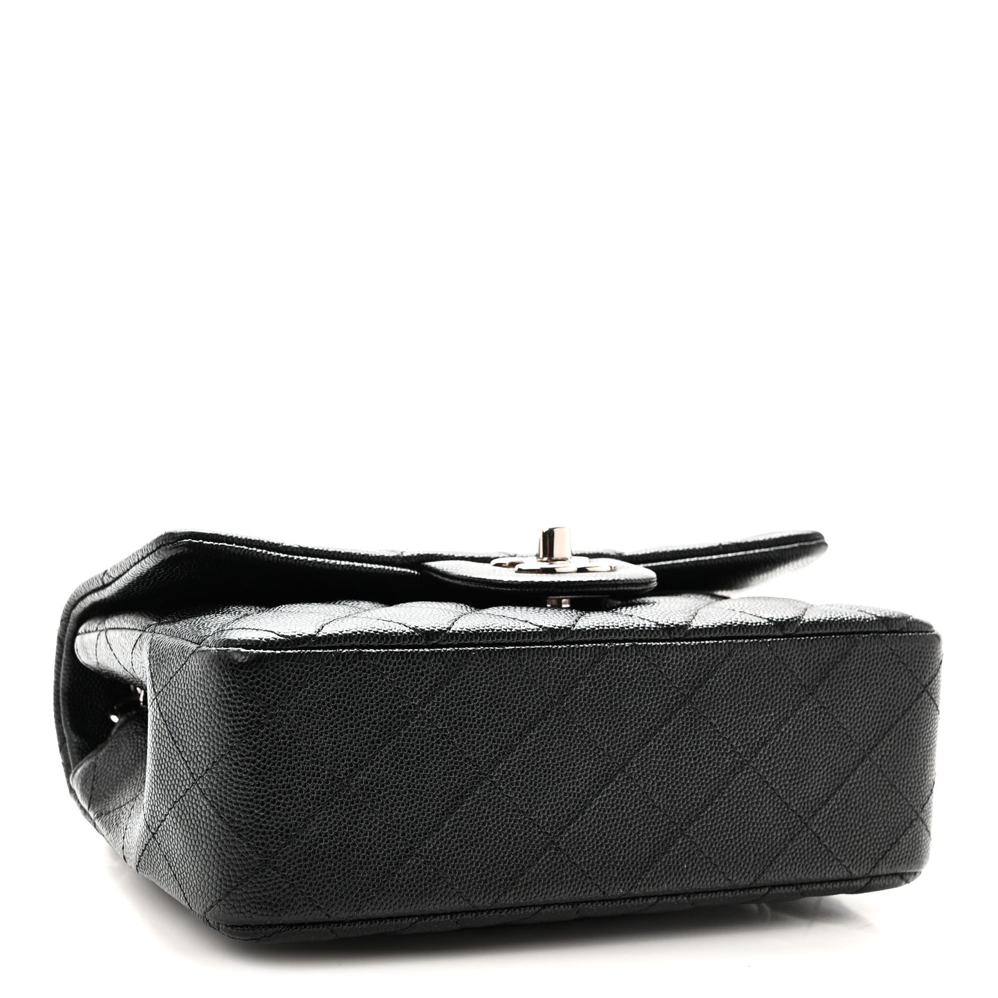 Caviar Quilted Mini Rectangular Flap Black
