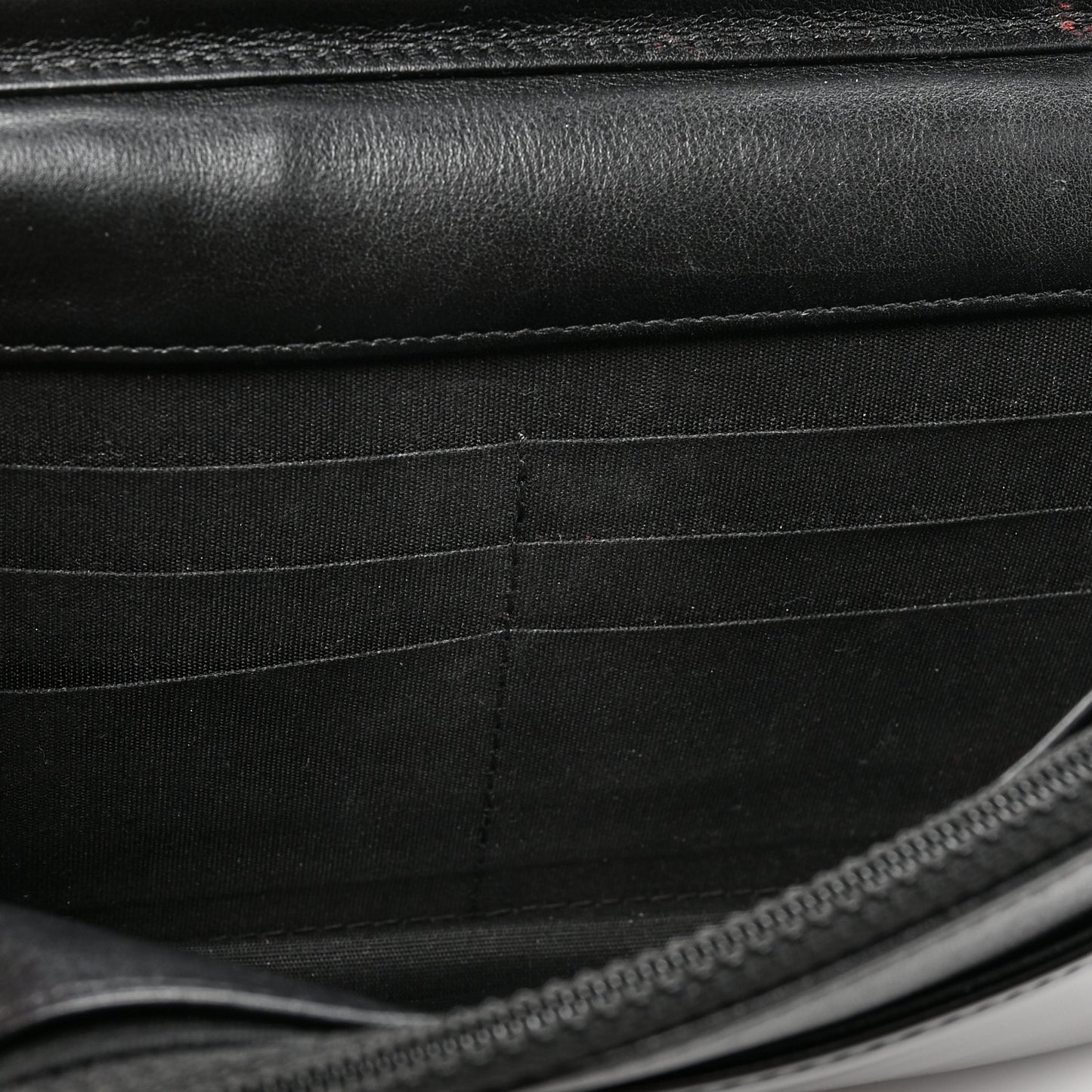 Glazed Calfskin Boy Wallet On Chain WOC Black