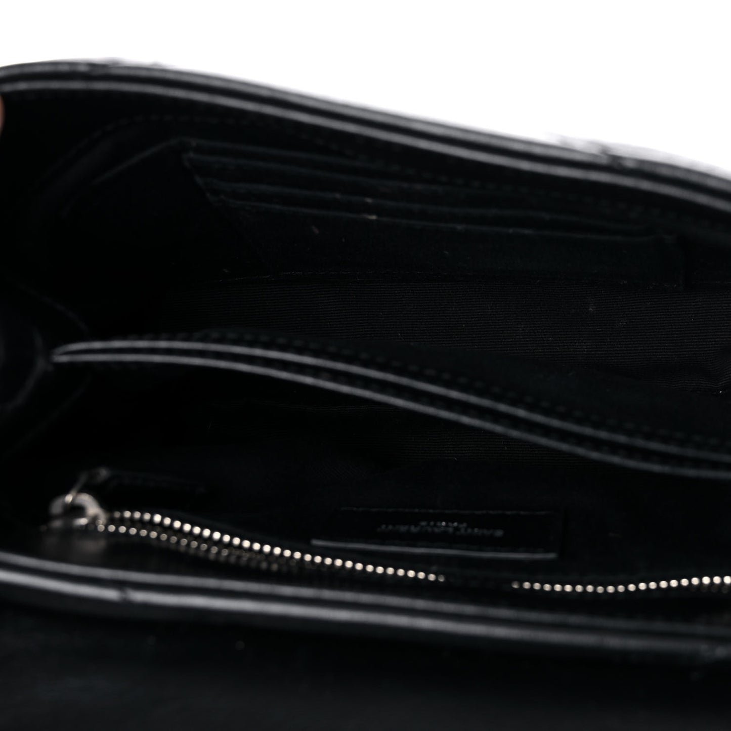 Calfskin Y Quilted Monogram Toy Loulou Crossbody Bag Black