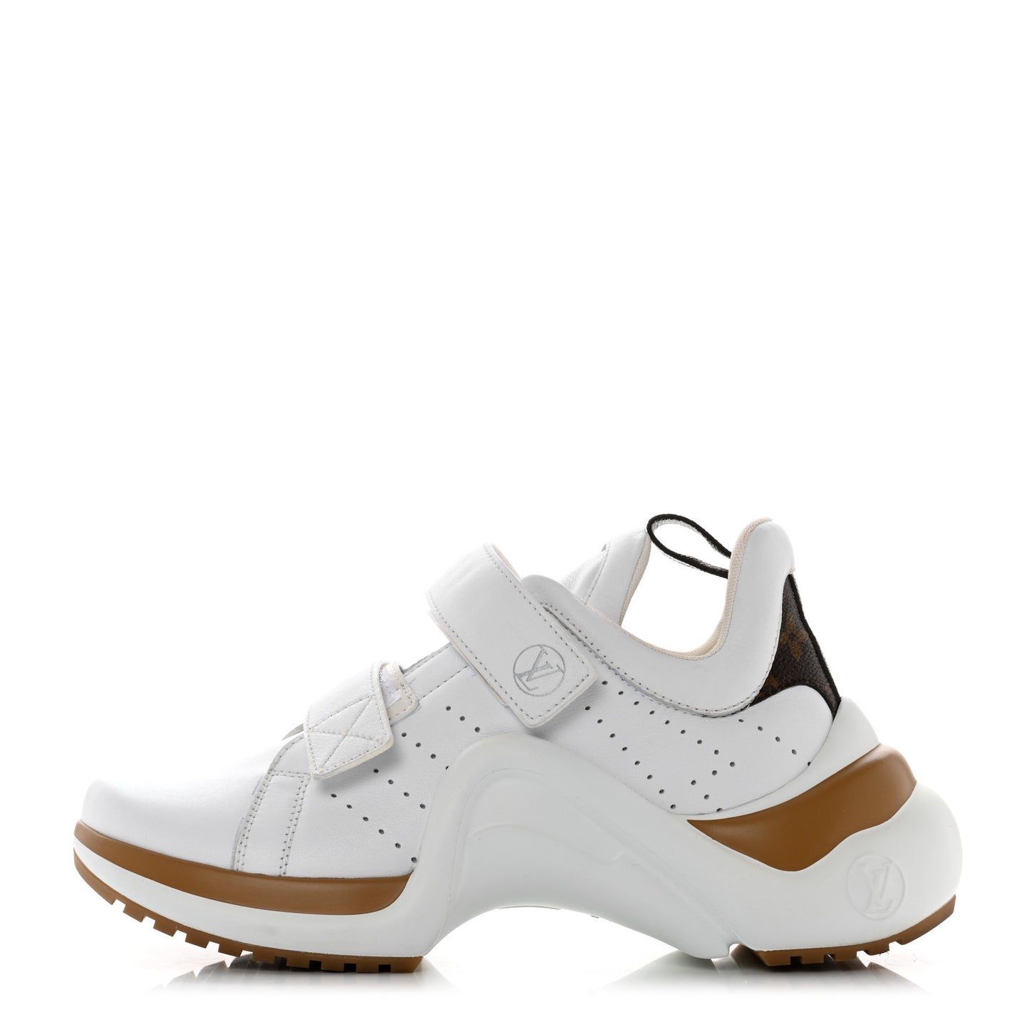 Calfskin Monogram Velcro LV Archlight Sneakers 41 White