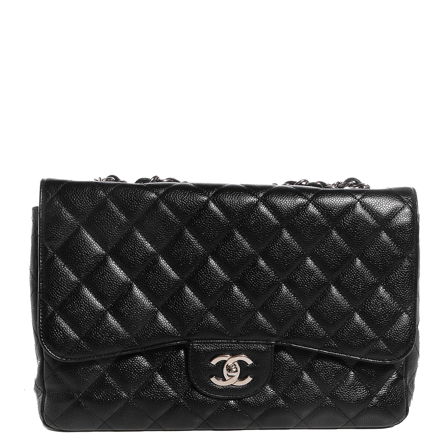 Caviar Jumbo Single Flap Black