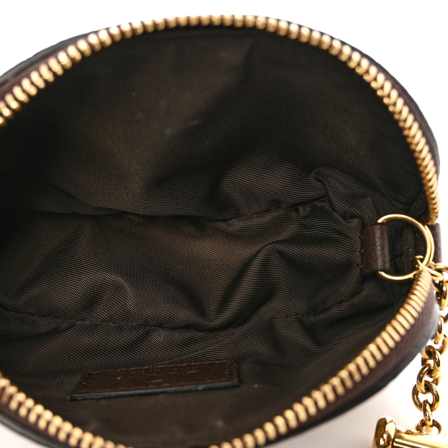 GG Supreme Monogram Web Ophidia Dome Key Pouch Beige New Acero