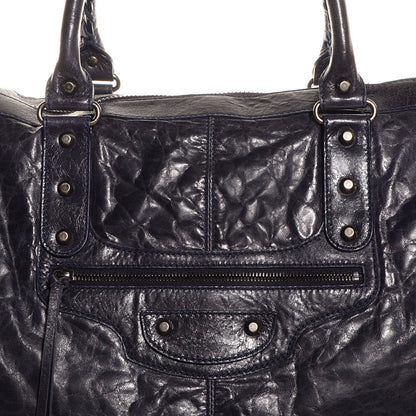Balenciaga Chevre Classic Hardware Weekender Ink 9 of 11