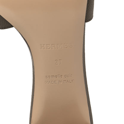Hermes Epsom Oasis Sandals 37 Etoupe 6 of 8