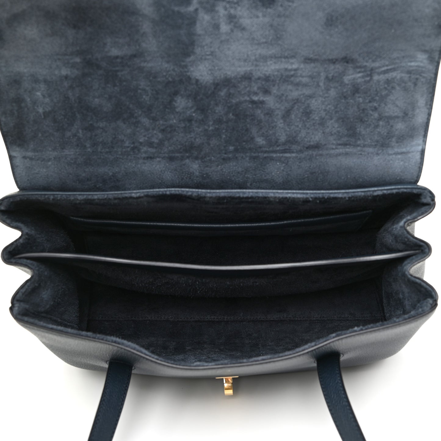 Supple Grained Calfskin Medium Soft 16 Bag Navy Blue