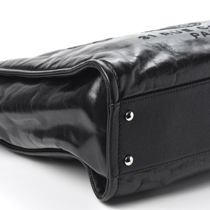 Chanel Glazed Calfskin Small Deauville Tote Black 5 of 9