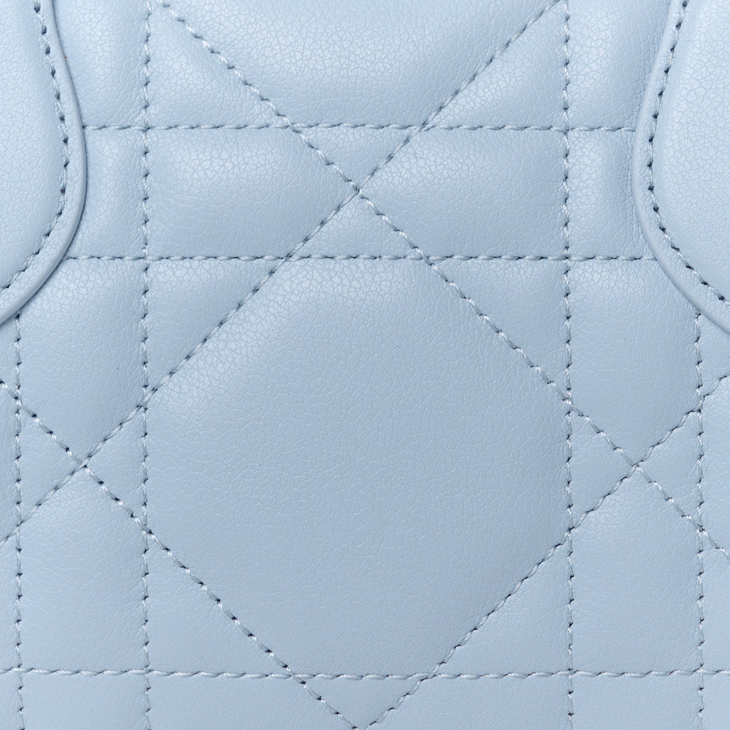 Christian Dior Calfskin Macrocannage Groove 20 Bag Pale Blue 9 of 12