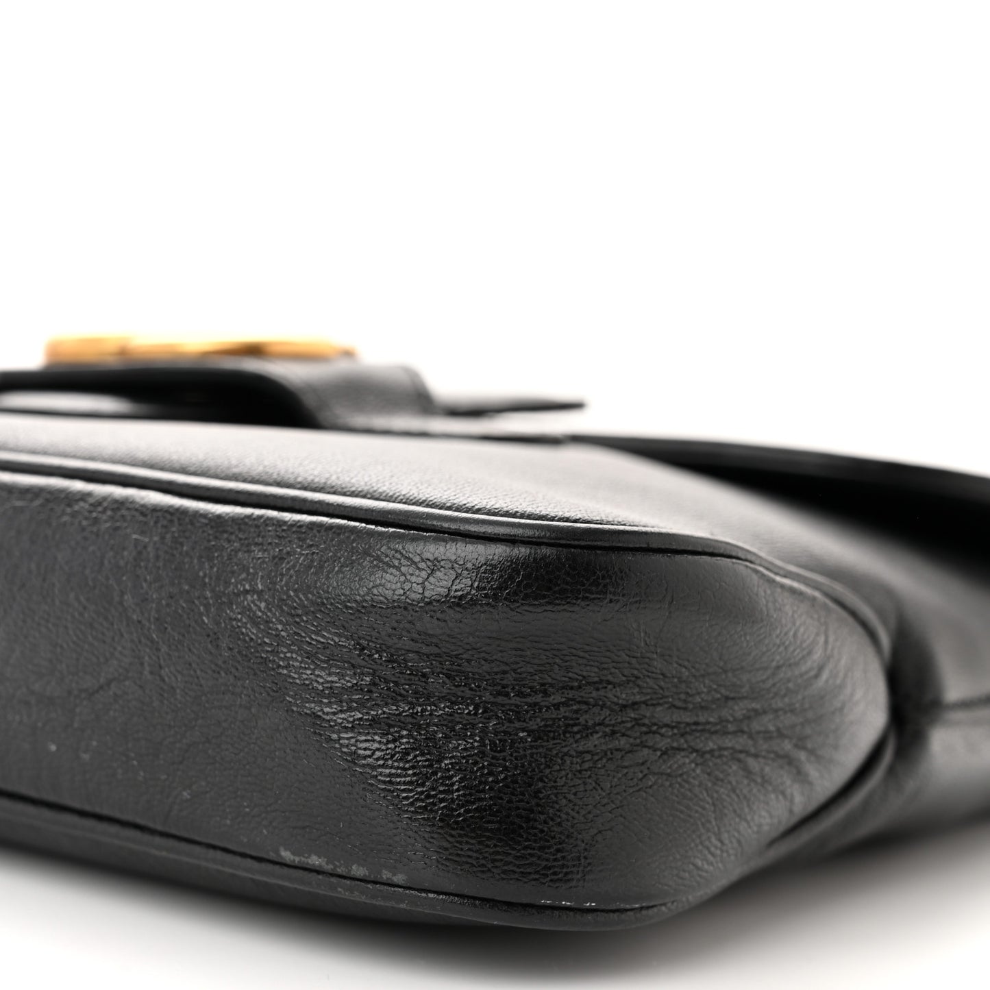 New Sakai Calfskin Lux Small Dahlia Messenger Shoulder Bag Black