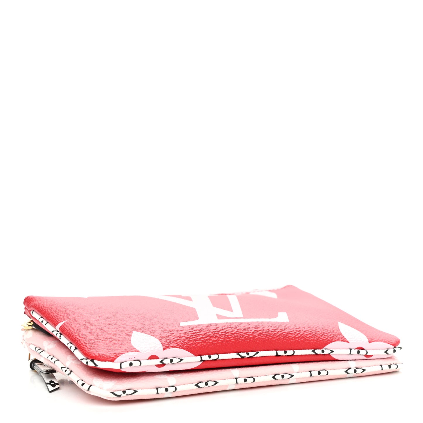Monogram Giant Double Zip Pochette Rouge