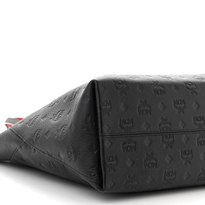 MCM Calfskin Ottomar Monogram Medium Klara Shopper Tote Black 8 of 11