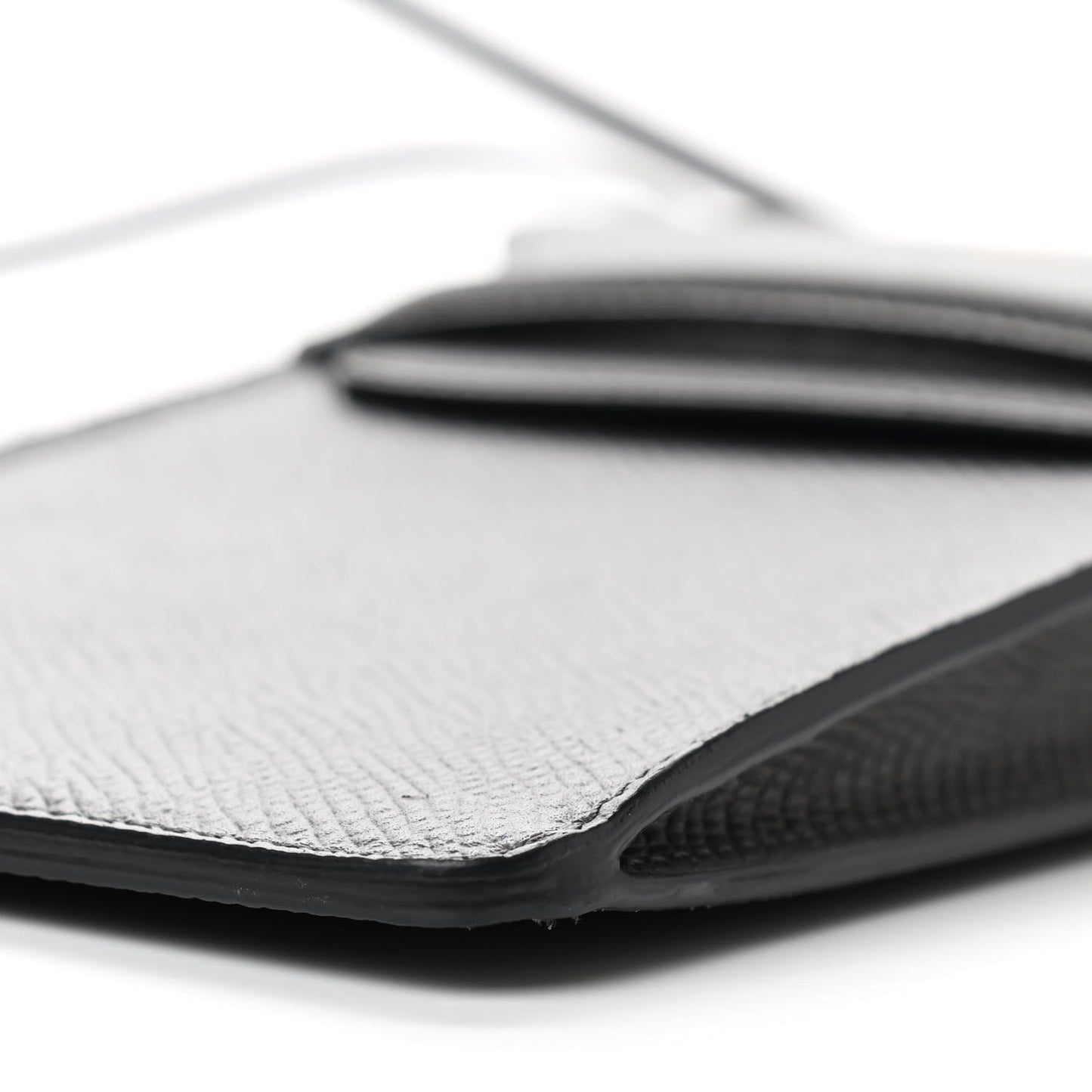 Grained Calfskin Phone Pouch With Flap