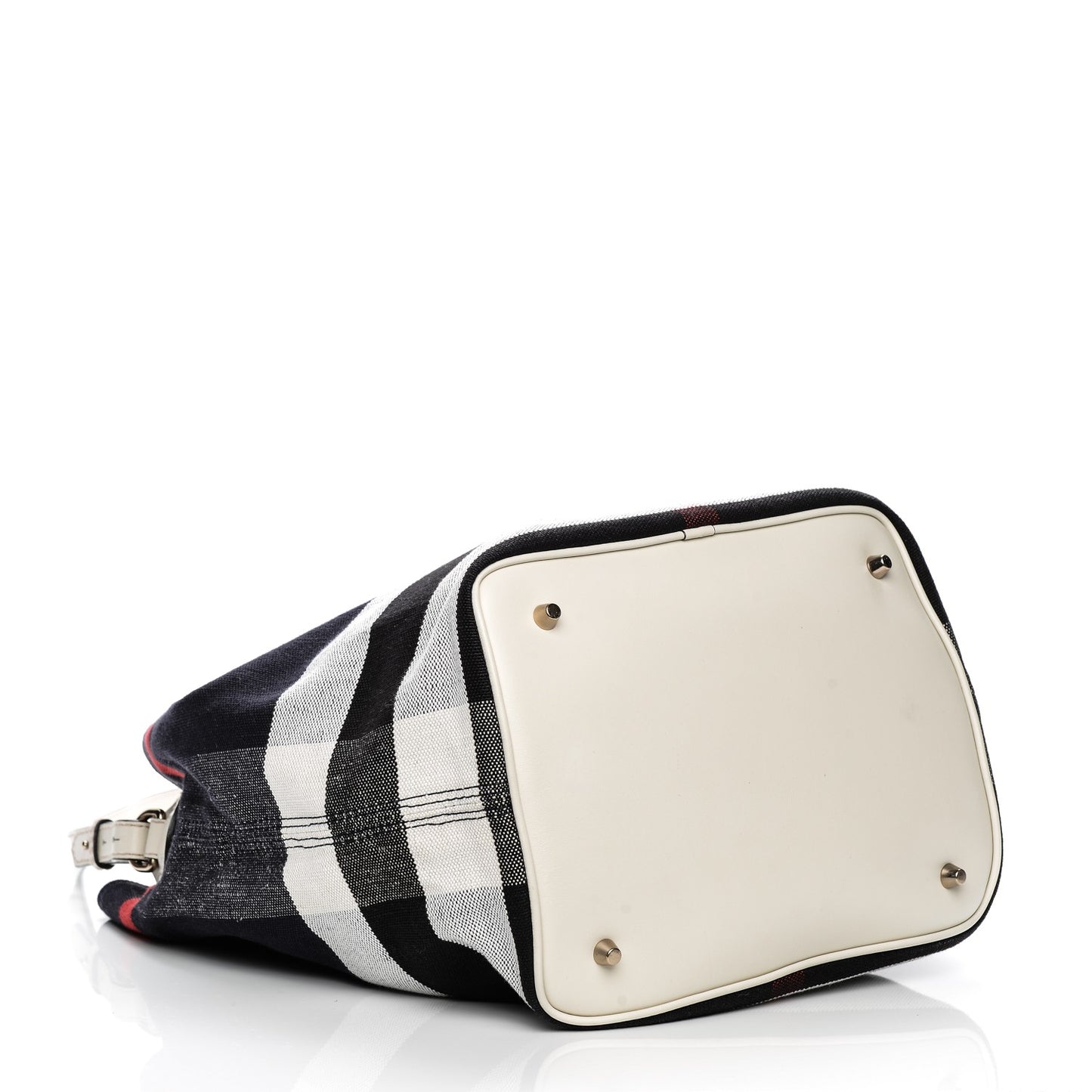 Canvas Mega Check Medium Ashby Hobo White