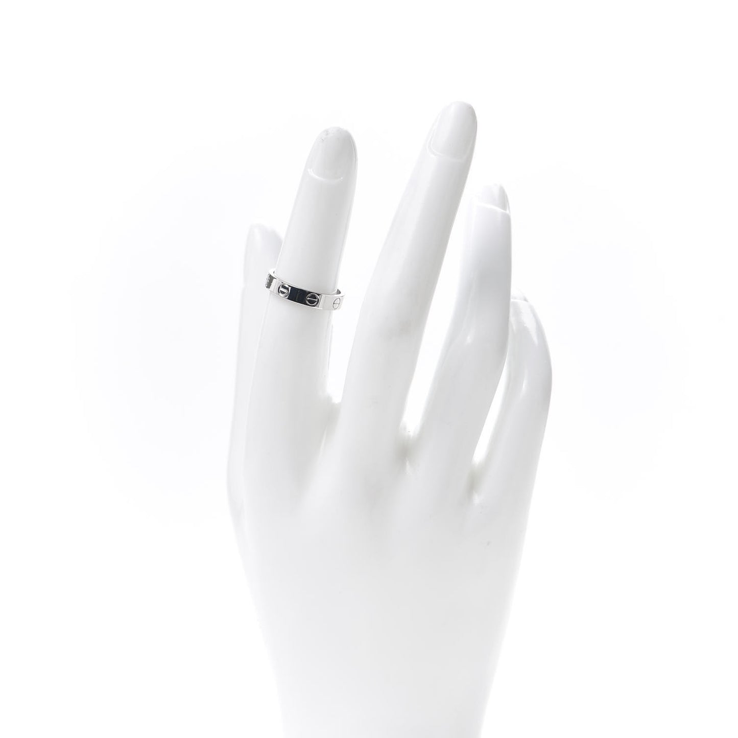 18K White Gold 3.5mm LOVE Wedding Band Ring 50 5.25