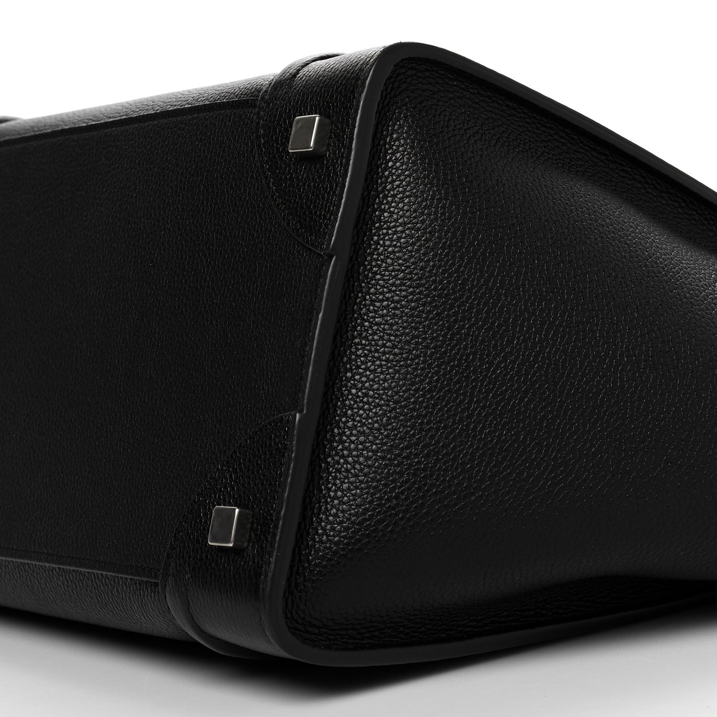 Drummed Calfskin Mini Luggage Black