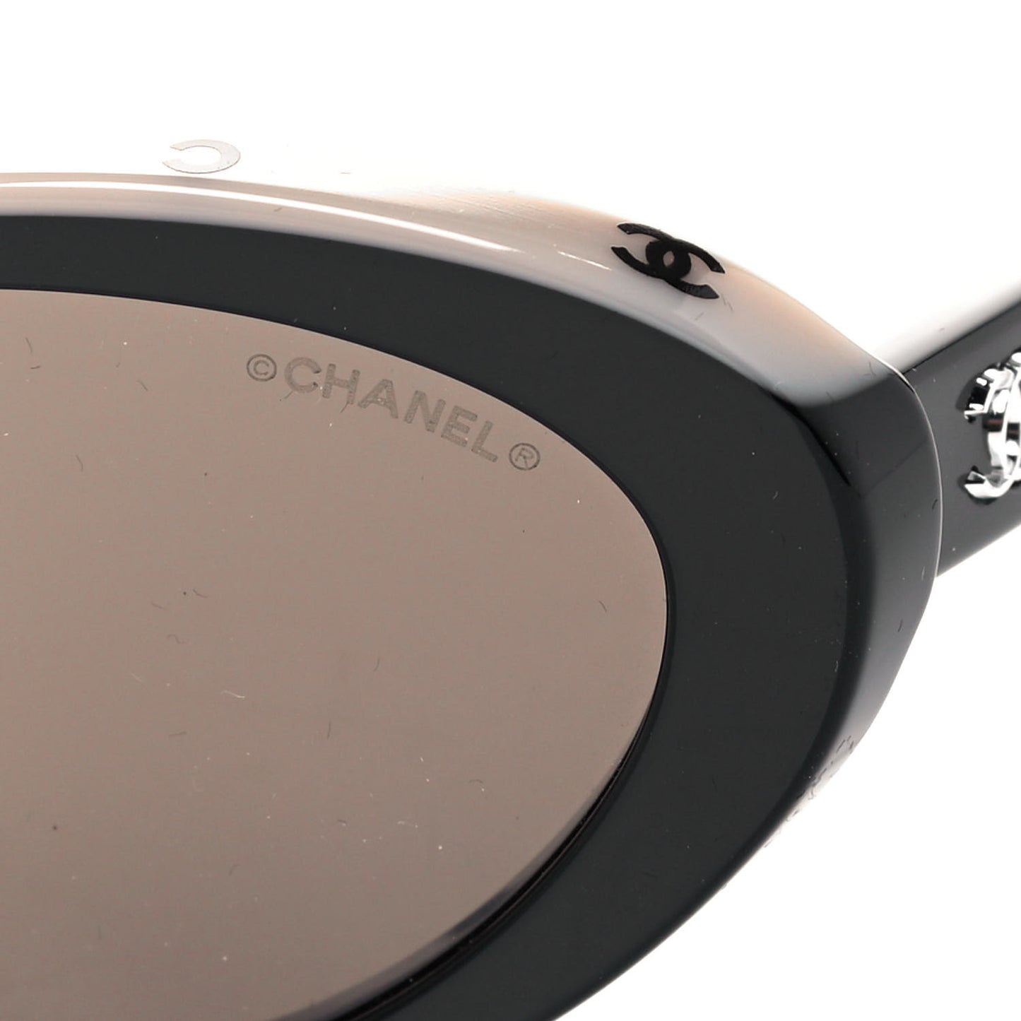 Acetate Oval Sunglasses 5416 Black Beige