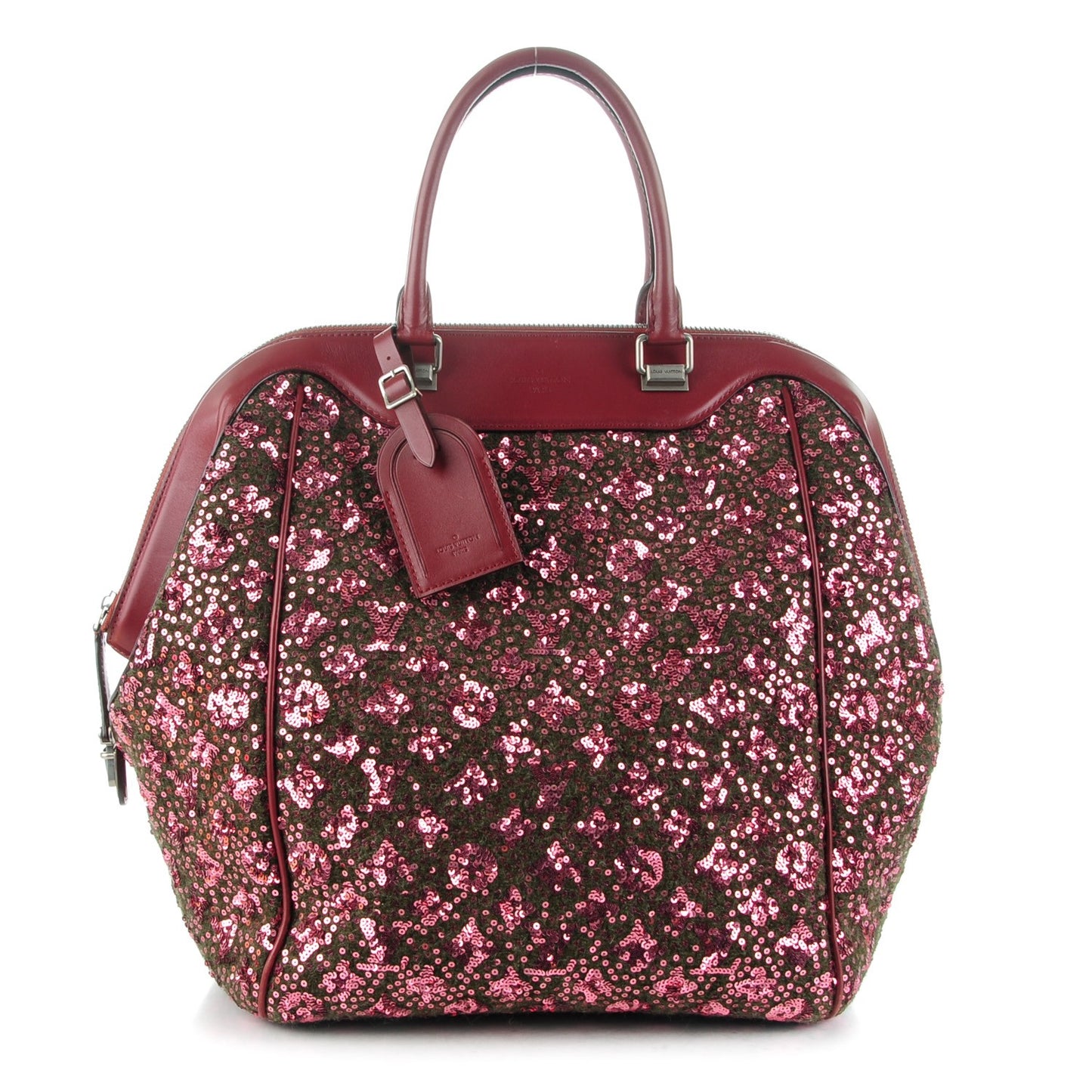 Sequin Monogram Sunshine Express North South Burgundy