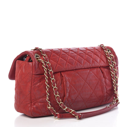 Chanel Iridescent Calfskin Large Chic Quilt Flap Red 3 of 23