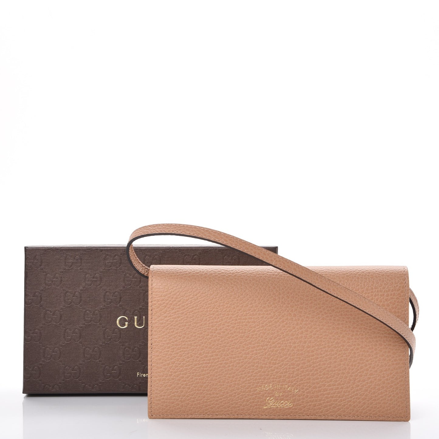 Dollar Calfskin Mini Swing Wallet Bag Camelia Mineral Blue