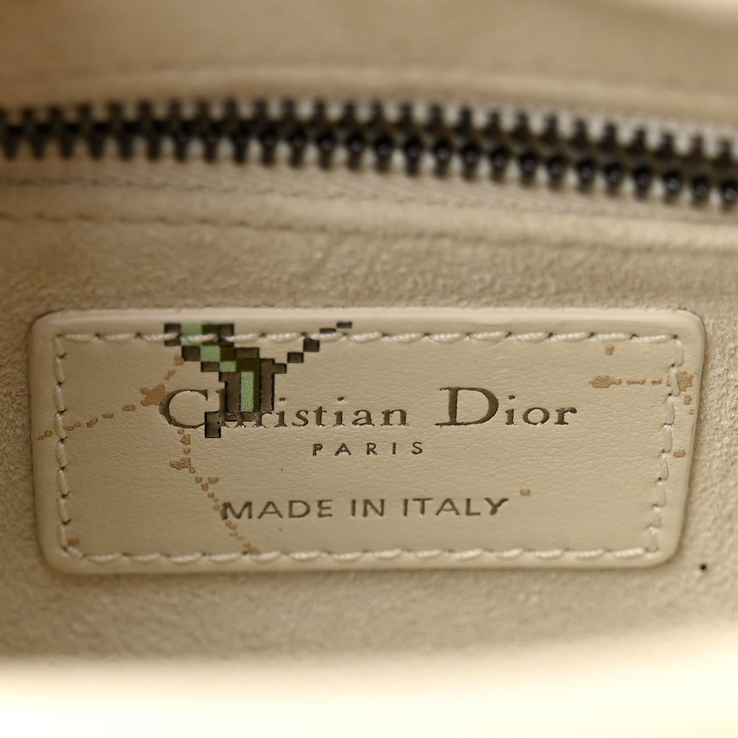 Dior（ディオール） Christian Dior Calfskin Pixel Zodiac Mini Lady Dior White