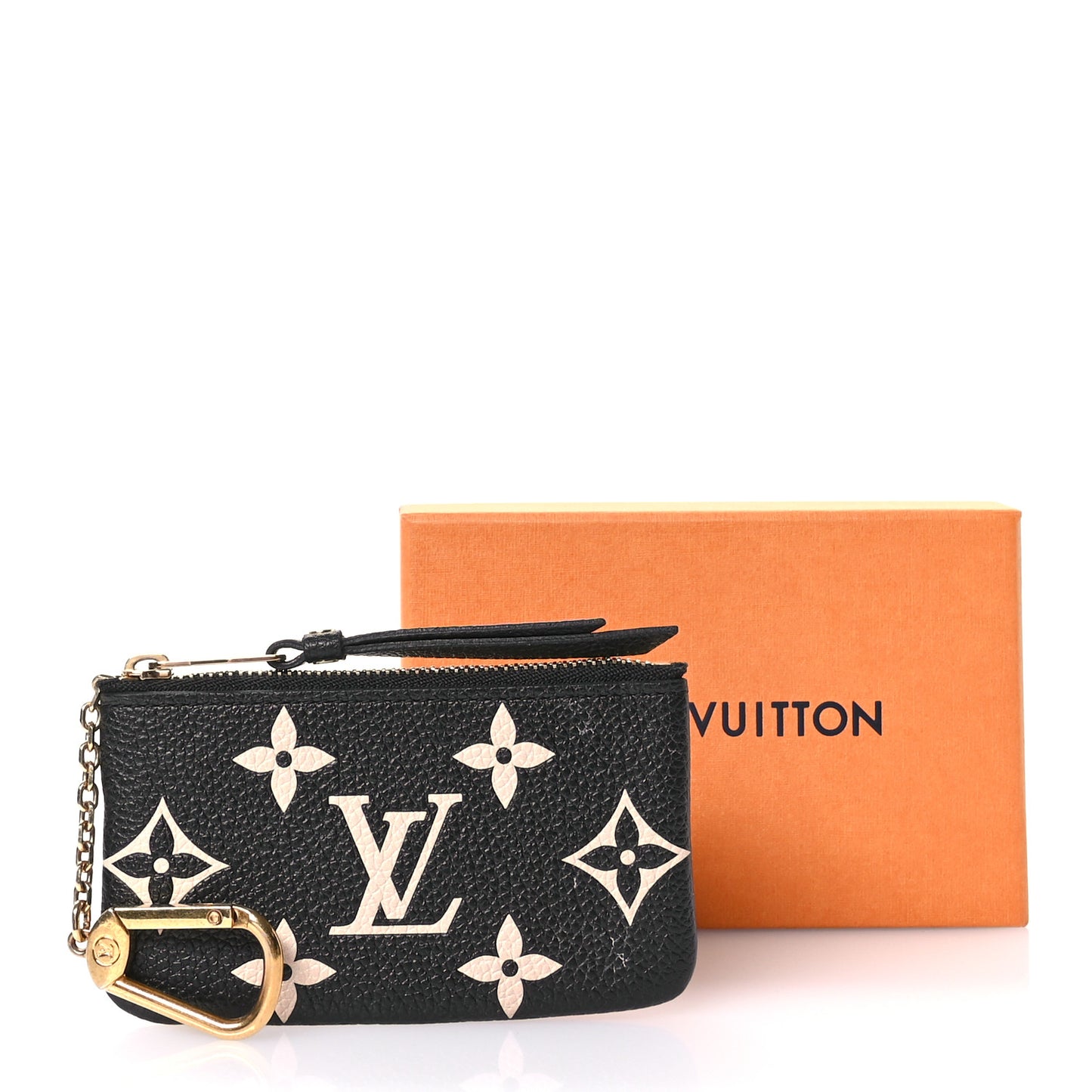 Empreinte Monogram Giant Key Pouch Black Beige