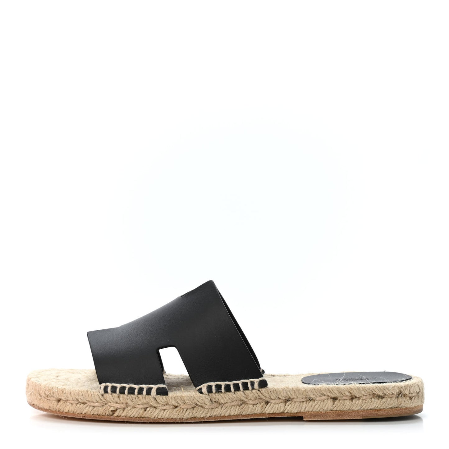 Calfskin Mens Antigua Espadrille Sandals 41 Black