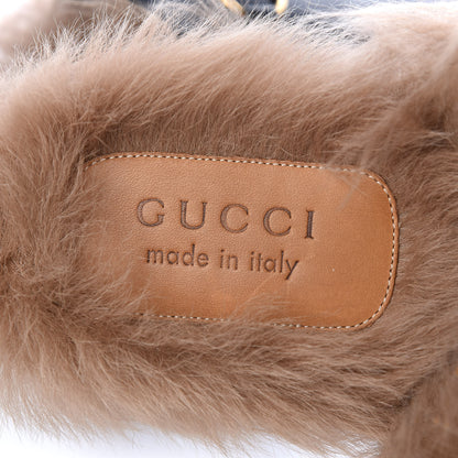 Gucci Calfskin Fur Mens Princetown Slippers 8 Black 4 of 12